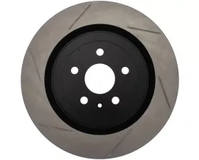 StopTech Sport Slotted Brake Rotor Rear Right - Black, Steel, Fits Ford 2013-2018, 126.62119SR