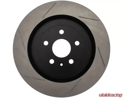StopTech Sport Slotted Brake Rotor Rear Right - Black, Steel, Fits Ford 2013-2018, 126.62119SR - 126.62119SR