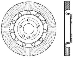 StopTech Sport Slotted Brake Rotor Front Right, Silver, 2006-2011 Honda Civic, 126.65136SR