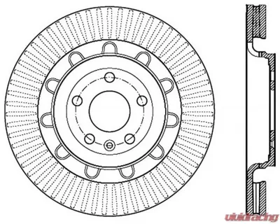 StopTech Sport Slotted Brake Rotor Front Right, Silver, 2006-2011 Honda Civic, 126.65136SR - 126.65136SR