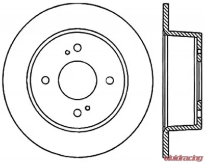 StopTech Sport Drilled/Slotted Brake Rotor Rear Left Nissan 280ZX Rear Left 1979-1981 - 127.42014L