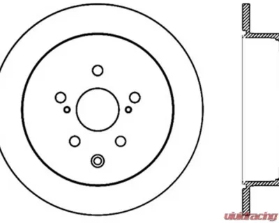 StopTech Sport Drilled/Slotted Brake Rotor Rear Right for Ford Mustang 2005-2014, Black, 127.44166R - 127.44166R