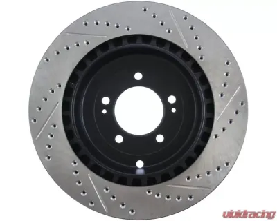 StopTech Sport Drilled/Slotted Brake Rotor Rear Right for Mitsubishi Lancer 2002-2007, 127.46075R - 127.46075R