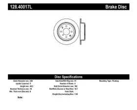 StopTech Sport Cryo Cross Drilled Brake Rotor Front Left/Right, 128.40017L