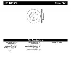 StopTech Sport Cryo Cross Drilled Brake Rotor, Front Left, Subaru 128.47024CL