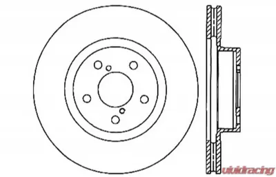 StopTech Sport Cryo Cross Drilled Brake Rotor, Front Left, Subaru 128.47024CL - 128.47024CL