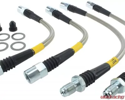 StopTech Stainless Steel Brake Line Kit, BMW Rear, Black, 950.34525 - 950.34525