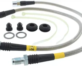 StopTech Stainless Steel Brake Line Kit Front for Chrysler Crossfire & Mercedes C/E/SLK 1995-2017, Black, 950.35001