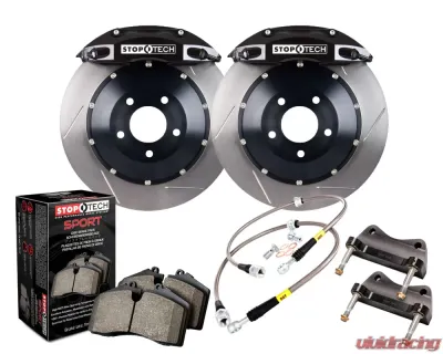 StopTech Big Brake Kit Black Caliper Slotted Rotor Front VW Golf R32 04 83.890.4700.51 - 83.890.4700.51