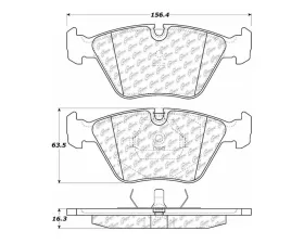 StopTech PosiQuiet Semi-Metallic Brake Pads Front for Chevy Malibu 2004-2012, 104.03941