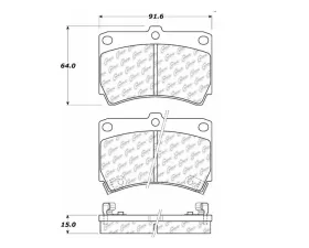 StopTech Performance Brake Pads for Honda Civic 2006-2011, Red, 104.0466
