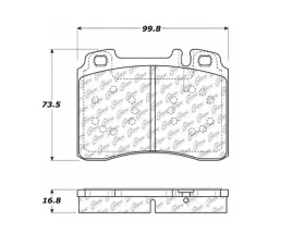 StopTech Performance Brake Pads - Front, Red, Subaru WRX 2002-2007 104.0561