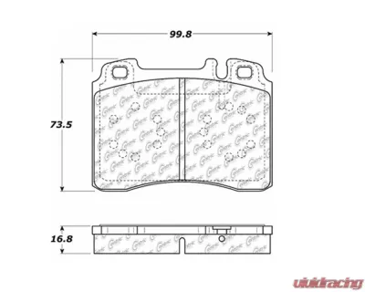 StopTech Performance Brake Pads - Front, Red, Subaru WRX 2002-2007 104.0561 - 104.05610
