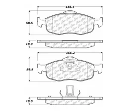 StopTech Performance Brake Pads for Ford Mustang 2015-2020, Yellow 104.0648