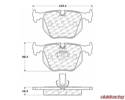 StopTech Brake Pads - Front, Red, for Ford Mustang 2015-2023, 104.0683 - 104.06830