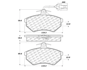 StopTech Brake Pads for Honda Civic 2006-2011, Ceramic, Front, 104.0684