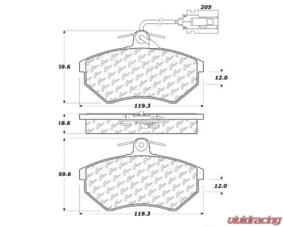 StopTech Brake Pads for Honda Civic 2006-2011, Ceramic, Front, 104.0684 - 104.06840