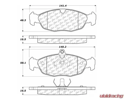 StopTech Brake Pads - High Performance for Honda Civic 2006-2011, Red 104.0688 - 104.06880