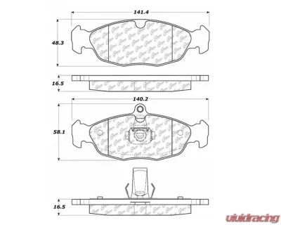 StopTech PosiQuiet Semi-Metallic Brake Pads for Jaguar Rear 104.06881 - 104.06881