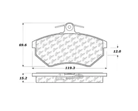 StopTech Brake Pads - Front, Ceramic, Black, for Honda Civic 2006-2011, 104.0696