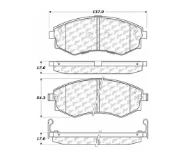 StopTech Brake Pads for Honda Civic 2016-2021, Ceramic, Front, 104.07