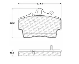 StopTech Performance Brake Pads for Honda Civic 2006-2011, Red 104.0737