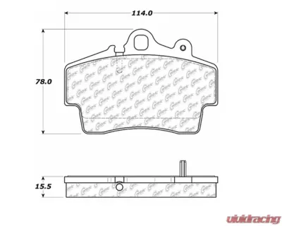 StopTech Performance Brake Pads for Honda Civic 2006-2011, Red 104.0737 - 104.07370