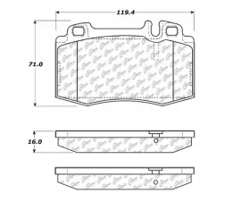 StopTech Brake Pads - Front, Red, for Ford Mustang 2015-2020, 104.0847