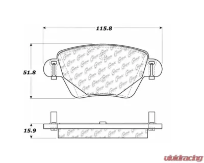 StopTech Brake Pads for Honda Civic 2006-2011, Ceramic, Front, 104.0911 - 104.09110