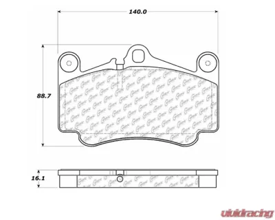 StopTech Brake Pads for Ford Mustang 2015-2021, Ceramic, Front, 104.0916 - 104.09160