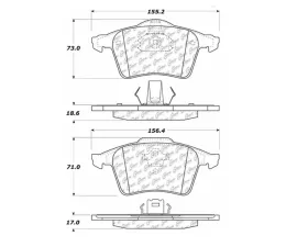StopTech Performance Brake Pads - Front, Red, Honda Civic 2006-2011 104.0979