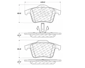 StopTech Performance Brake Pads for Honda Civic 2006-2011, Red 104.098