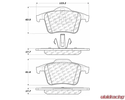 StopTech Performance Brake Pads for Honda Civic 2006-2011, Red 104.098 - 104.09800