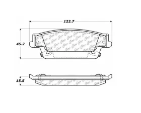 StopTech Brake Pads for Ford Mustang 2015-2023, Ceramic, Front 104.102