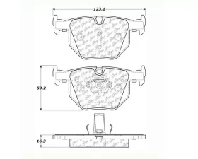 StopTech Brake Pads - Performance, Front, Ceramic, Black - Ford Mustang 2015-2023 - 104.1042