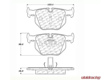 StopTech Brake Pads - Performance, Front, Ceramic, Black - Ford Mustang 2015-2023 - 104.1042 - 104.10420