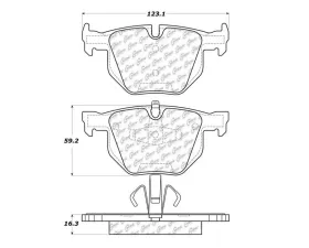 StopTech High-Performance Brake Pads for Ford Mustang 2015-2023, 104.117