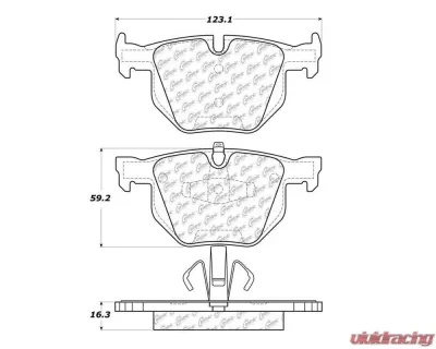 StopTech High-Performance Brake Pads for Ford Mustang 2015-2023, 104.117 - 104.11700