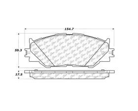 StopTech Performance Brake Pads for Honda Civic 2006-2011, Red 104.1178