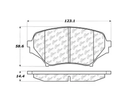 StopTech Performance Brake Pads for Honda Civic 2006-2011, Red 104.1179