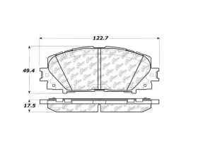 StopTech Brake Pads for Honda Civic 2006-2011, Ceramic, Front, 104.1184