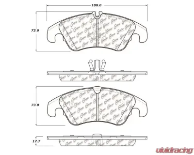 StopTech Brake Pads for Honda Civic 2006-2011, Ceramic, Front, 104.1322 - 104.13220