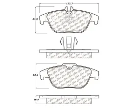 StopTech Brake Pads, Ceramic, Front, Black, Ford Mustang 2015-2023, 104.1341