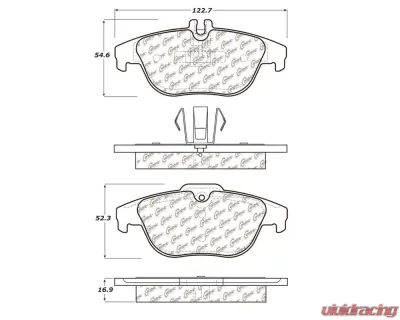 StopTech Brake Pads, Ceramic, Front, Black, Ford Mustang 2015-2023, 104.1341 - 104.13410