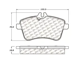StopTech Brake Pads for Ford Mustang 2015-2020, Ceramic, Red, 104.1357