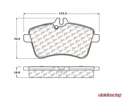 StopTech Brake Pads for Ford Mustang 2015-2020, Ceramic, Red, 104.1357 - 104.13570