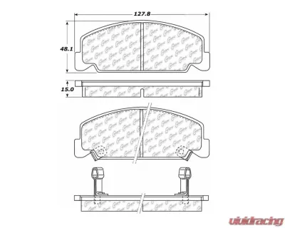 StopTech Brake Rotor Set, Front, Red, for Honda Civic 2006-2011, 105.0273 - 105.02730