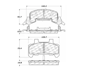 StopTech Brake Pads - Front, Red, for Honda Civic 2016-2021 - 105.0289