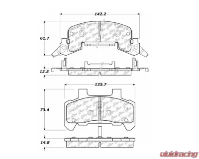 StopTech Brake Pads - Front, Red, for Honda Civic 2016-2021 - 105.0289 - 105.02890