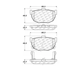 StopTech Brake Pads - Front, Ceramic, Red, Subaru WRX 2015-2021, 105.0323